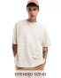 ASOS DESIGN oversized t-shirt in tonal stripe