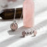 Silver earrings with rose quartz ERE-RQ-ST