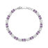Фото #1 товара Fancy Magic Purple cubic zirconia silver bracelet FMP26