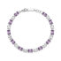 Fancy Magic Purple cubic zirconia silver bracelet FMP26