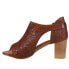 Фото #5 товара Roper Mika Floral Embossed Closed Back Block Heels Pumps Womens Brown Dress Casu