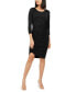Фото #1 товара Платье женское INC International Concepts Fitted Jewel Neck Above the Knee Body Con черное XL