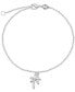 ფოტო #1 პროდუქტის Palm Tree Charm Chain Ankle Bracelet in Sterling Silver