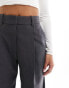 & Other Stories wool blend tailored trousers in grey melange