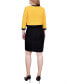 Missy 3/4 Sleeve Textured Knit 2 Piece Dress Set