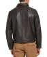 Men's Faux Leather Snap-Front Water-Resistant Jacket