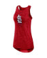 Women's Red St. Louis Cardinals Logo Fade High Neck Performance Tank Top
