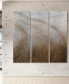 Gold Waves 3-Piece Textured Metallic Hand Painted Wall Art Set by Martin Edwards, 60" x 20" x 1.5"