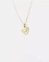 Фото #3 товара Lost Souls stainless steel heart necklace with semi precious stone in gold