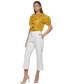 ფოტო #5 პროდუქტის Women's Cropped Wide-Leg Pants