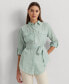 Фото #1 товара Women's Striped Belted Utility Shirt