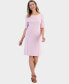 Women's Cotton Boat-Neck Elbow-Sleeve Dress, Created for Macy's