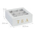 Фото #15 товара Хранение продуктов Relaxdays белая чайная коробка с 9 отделениями
