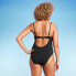 Фото #3 товара Women's Ribbed Plunge Twist-Front One Piece Swimsuit - Shade & Shore