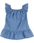 Фото #5 товара Baby Embroidered Chambray Dress 24M