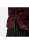 Фото #6 товара Women's Nike Sportswear Plush Burgundy Printed Faux Fur Jacket