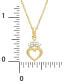 ფოტო #4 პროდუქტის Children's Princess Heart & Tiara 15" Pendant Necklace in 14k Gold