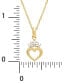 Фото #4 товара Disney children's Princess Heart & Tiara 15" Pendant Necklace in 14k Gold