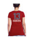 Women's Threads James Harden Red Houston Rockets Name & Number Tri-Blend T-shirt