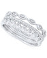 ფოტო #1 პროდუქტის Diamond Accent Three Row Ring in 10k White Gold