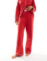 Фото #3 товара 4th & Reckless jennifer jersey pyjama trouser in red