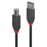 Фото #5 товара Lindy 7.5m USB 2.0 Type A to B Cable - Anthra Line - 7.5 m - USB A - USB B - USB 2.0 - 480 Mbit/s - Black