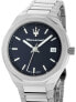 Фото #2 товара Мужские наручные часы с серебряным браслетом Maserati R8853142006 Stile mens 42mm 10ATM