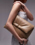 Фото #1 товара Topshop Gus oversized puffy clutch bag in camel