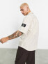 Фото #5 товара Calvin Klein Jeans linen short sleeve shirt in beige