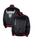 Фото #1 товара Men's Black Chicago Bulls 2023/24 City Edition Courtside Premier Full-Snap Bomber Jacket