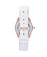 ფოტო #3 პროდუქტის Women Magnolia Leather Watch - White/Rose Gold, 37mm