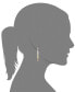 ფოტო #2 პროდუქტის Platinum, 18k Rose Gold and 18k Gold over Sterling Silver Earrings, Extra-Large Tri-Color Hoop Earrings