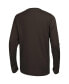ფოტო #2 პროდუქტის Men's Brown Cleveland Browns Side Drill Long Sleeve T-shirt