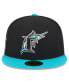 Фото #4 товара Men's Black Florida Marlins Big League Chew Team 59FIFTY Fitted Hat
