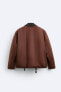 Фото #10 товара Куртка с вощеным покрытием и контрастным воротником ZARA
