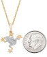 Фото #4 товара Wrapped diamond Frog 18" Pendant Necklace (1/10 ct. t.w.) in 10k Gold, Created for Macy's