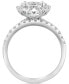 ფოტო #6 პროდუქტის EFFY® Diamond Round Halo Cluster Bridal Set (1-1/2 ct. t.w.) in 14k White Gold