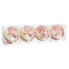 Christmas Baubles White Pink Polyfoam Fabric 8 x 8 x 8 cm (4 Units)