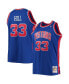 Фото #1 товара Men's Grant Hill Blue Detroit Pistons Big and Tall Hardwood Classics Swingman Jersey