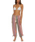 Фото #3 товара Women's Seaside Striped Crochet Cover Up Pants