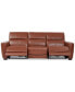 Фото #7 товара Lexanna 3-Pc. Leather Sofa with 2 Power Motion Recliners, Created for Macy's