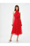 Фото #9 товара Kadın Kırmızı Desenli Elbise