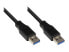 Фото #1 товара Good Connections 2712-S01 - 1 m - USB A - USB A - USB 3.2 Gen 1 (3.1 Gen 1) - 5000 Mbit/s - Black