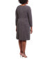 Фото #2 товара Plus Size Side-Draped Glitter-Knit Dress