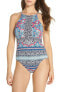 Фото #1 товара Tommy Bahama Women's 173011 Riviera Tiles Reversible One-Piece Swimsuit Size 6