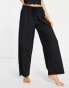 ASOS DESIGN Petite mix & match cotton pyjama trouser in black