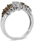 Chocolate Ombré Diamond Cluster Ring (1 ct. t.w.) in 14k Rose Gold, White Gold or Yellow Gold