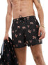 ASOS DESIGN co-ord swim shorts in short length in floral print