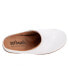 Softwalk Madison S2056-100 Womens White Wide Leather Clog Flats Shoes 10.5