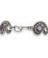 ფოტო #2 პროდუქტის Amethyst (1-3/4 ct. t.w.), Garnet (1-3/4 ct. t.w) & Marcasite Paisley Link Bracelet in Sterling Silver